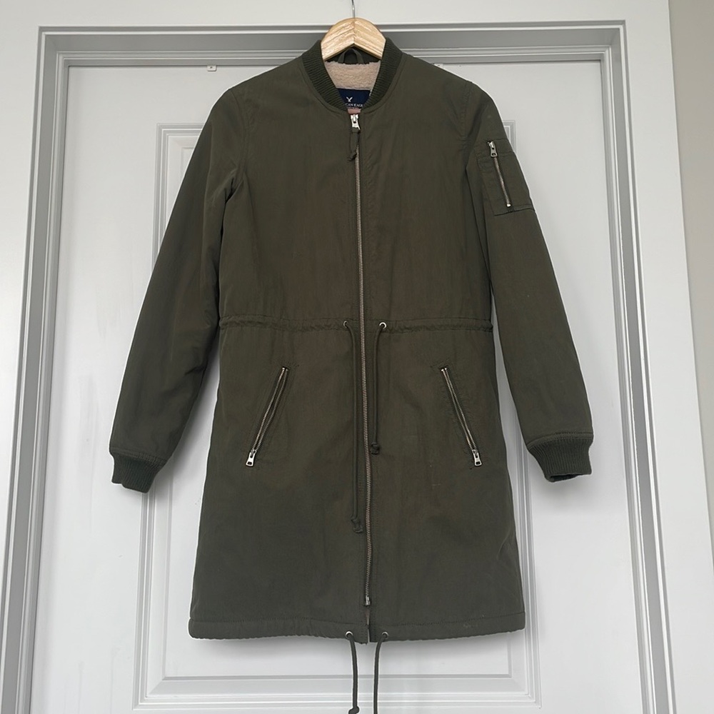 American Eagle Green Jacket: X:Small.